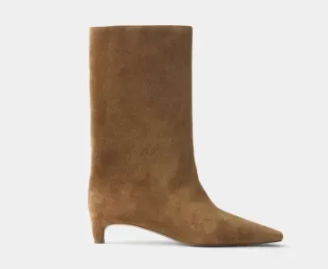 Полусапоги из замши